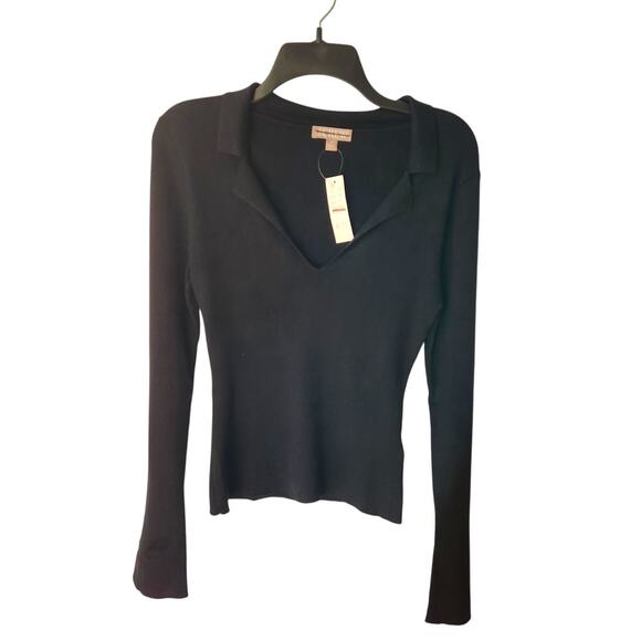NWT J. Crew Fitted Pullover Sweater In TENCEL™ Lyocell Blend Black M *Flaw - Picture 5 of 10